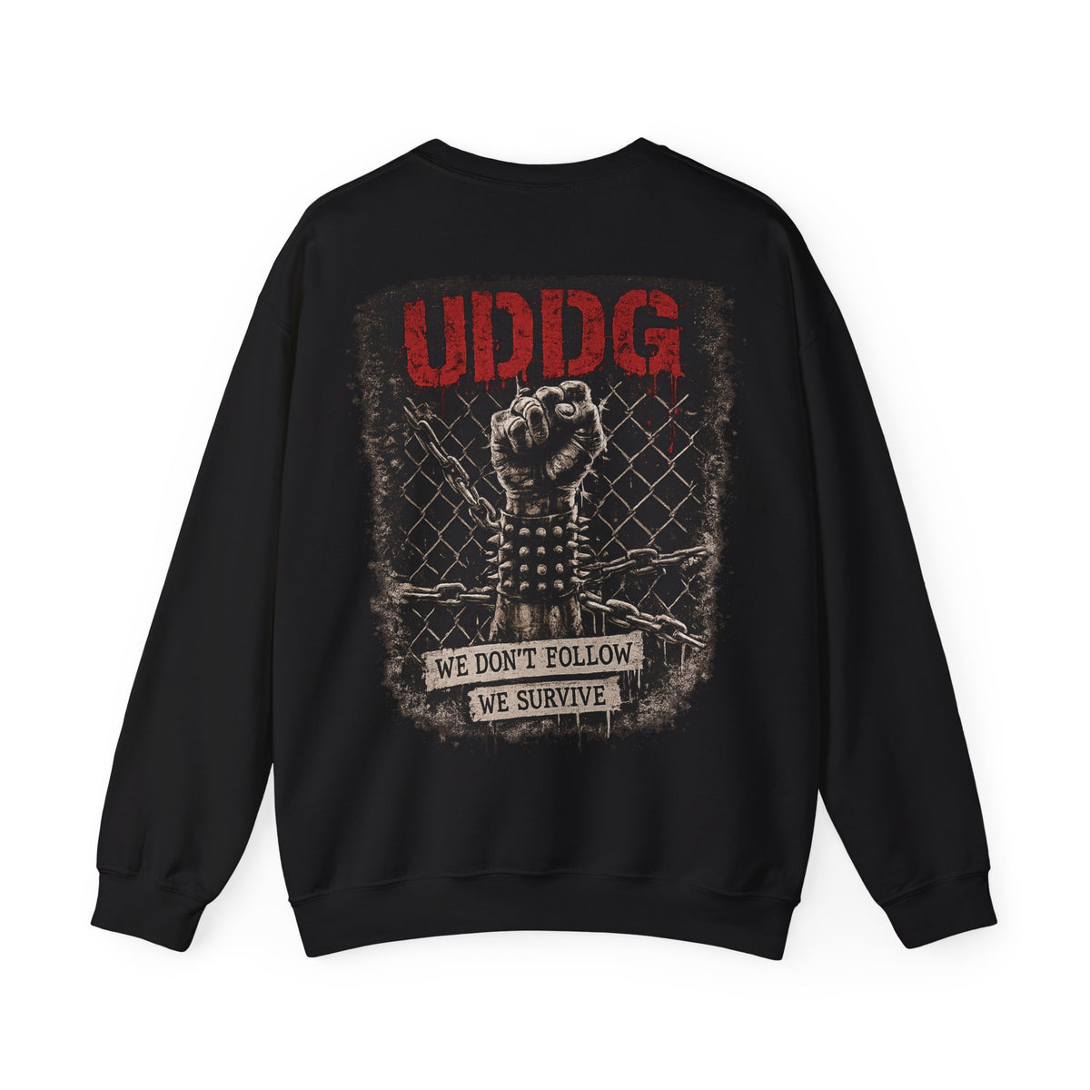 UDDG Riot Series 04 – No Seguimos. Sobrevivimos. Sudadera Punk