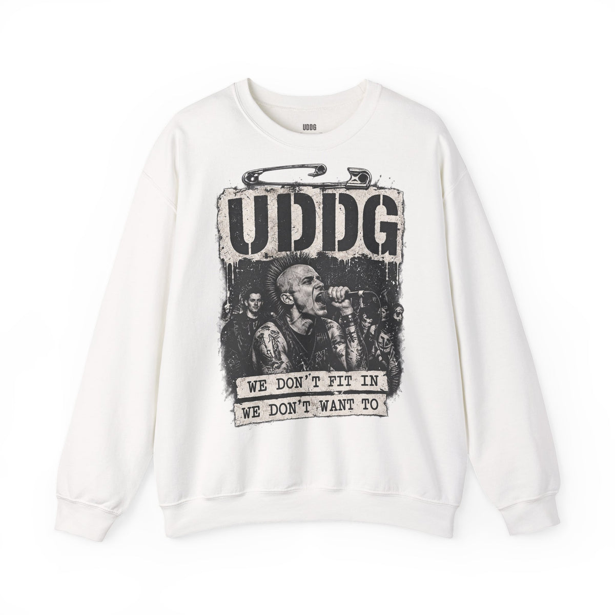 UDDG Noise Series 01 – Still here. Still ours. White Punk Sweatshirt