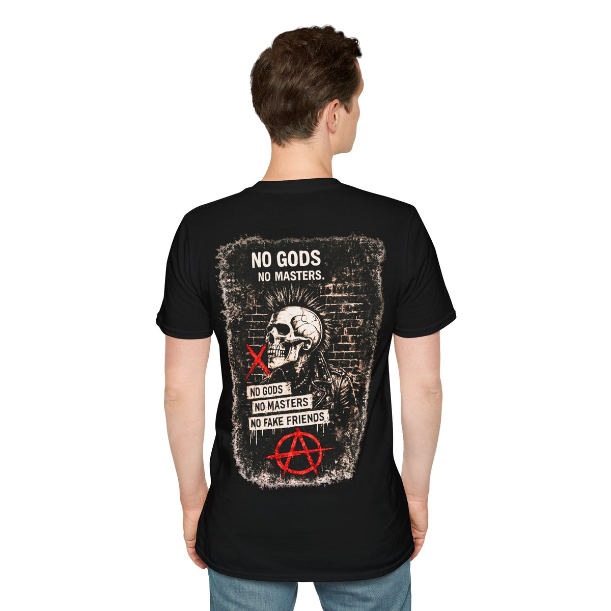 UDDG Riot Series 01 - No Gods No Masters Punk Skull T-shirt