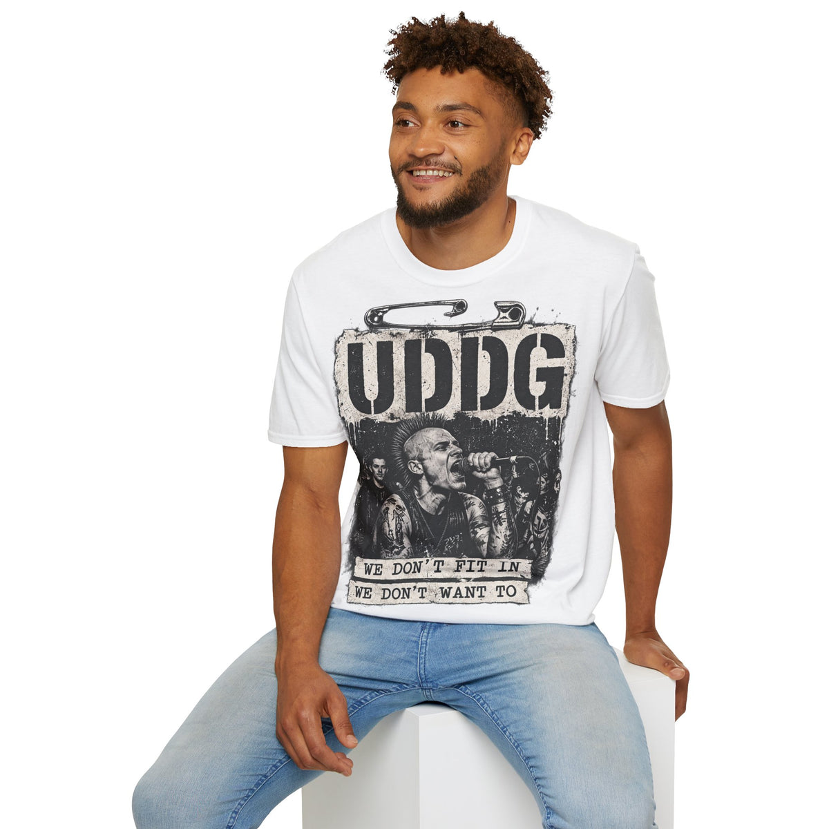 UDDG Noise Series 01 – Still here. Still ours. White Punk T-Shirt