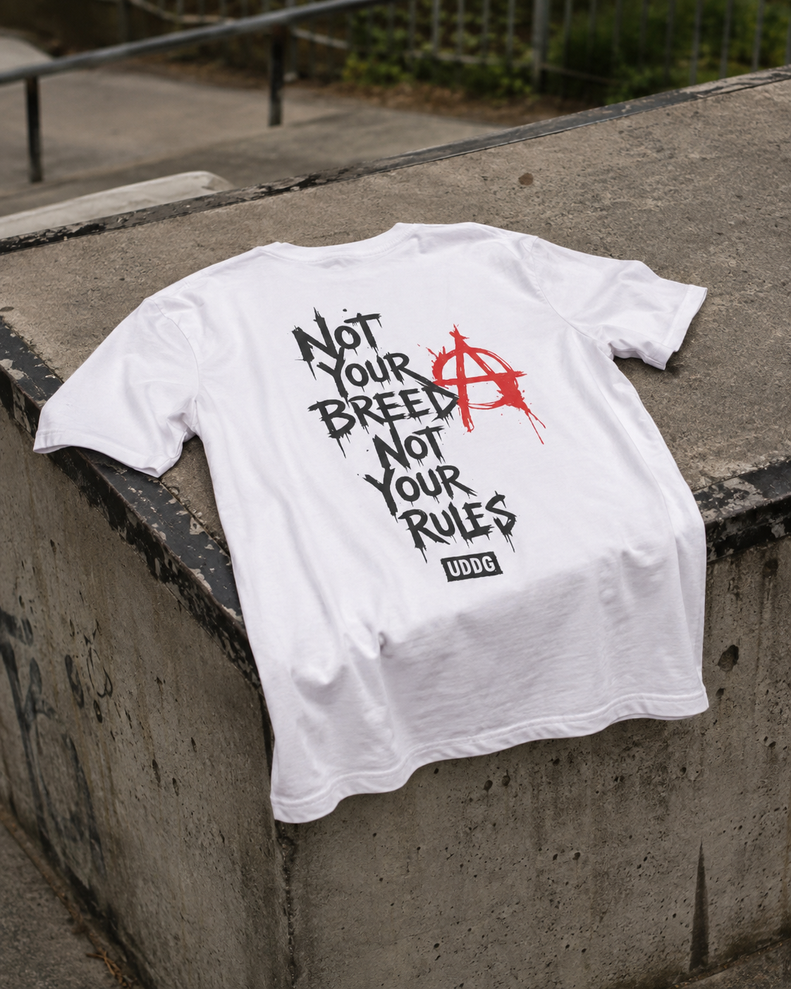 UDDG Noise Series 03 – Not Your Breed. Not Your Rules. White Punk T-Shirt