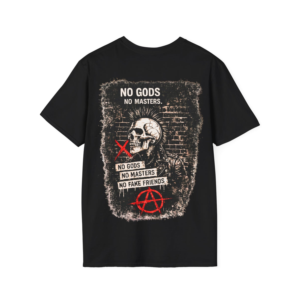 UDDG Riot Series 01 - Camiseta "No Gods No Masters" con calavera punk