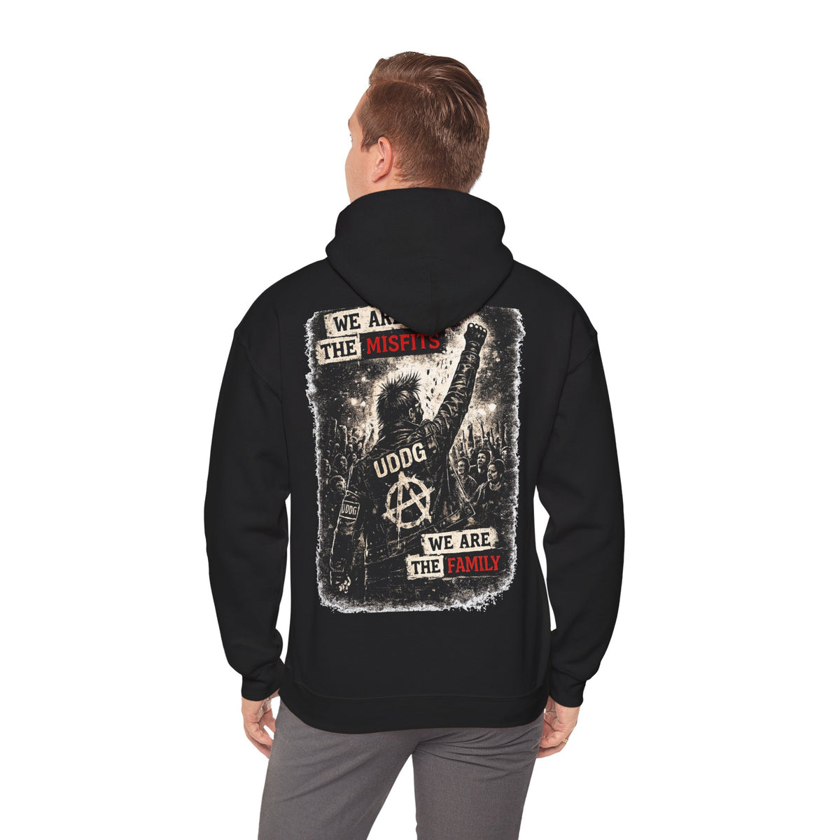 UDDG Riot Serie 08 – Wij Zijn De Misfits. Wij Zijn De Familie. Punk Hoodie