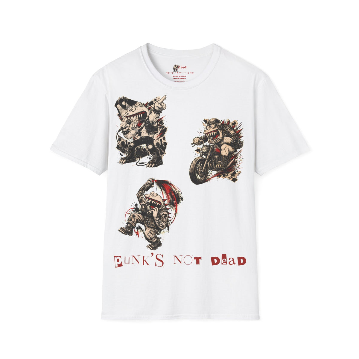 UDDG Punk Monster Series 10 - DOMESTIC RIOT - Punk T-Shirt White